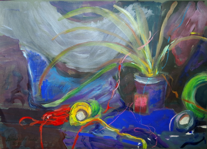 Kwiaty wylewają się z wazonu